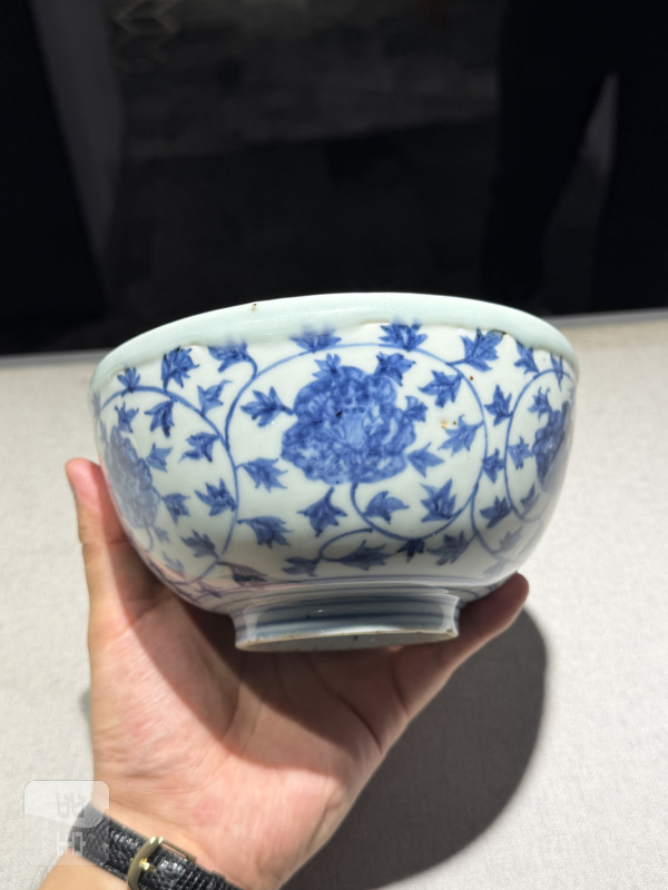 明正德 青花缠枝花卉孔明碗 - 图8